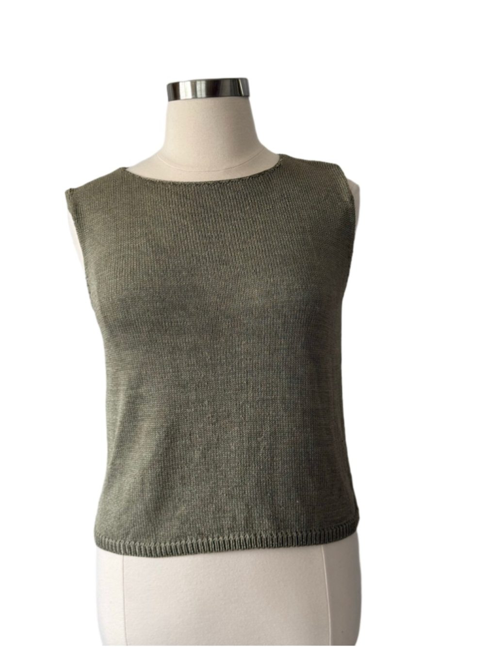 Chico's Olive Knit Sleeveless Camisole Top Size 16 (Chico’s 3)